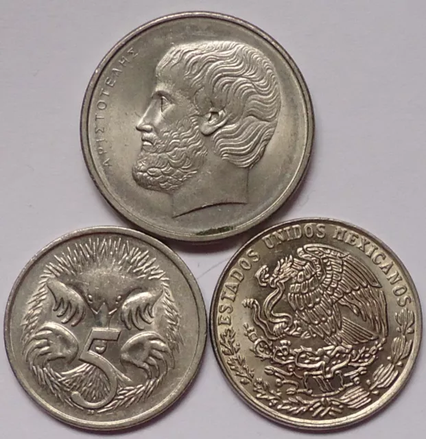 World Coins Lot Of 3, See Pics  0.99 Cents Auction & Free Shipping    (# 103)