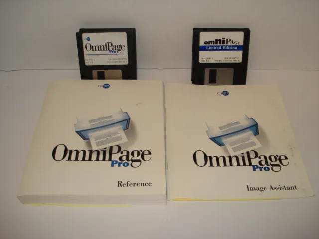 Vintage Caere Omnipage Pro Manuals And 9 Floppy Disks