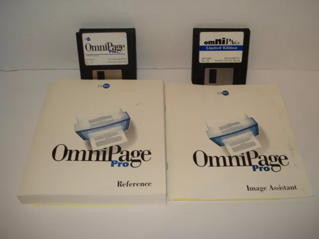 Vintage Caere Omnipage Pro Manuals And 9 Floppy Disks