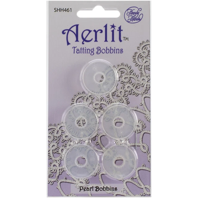 Prácticas bobinas de recarga de lanzadera de tatting con aire para manos 5/paquete de perlas SHHB-461