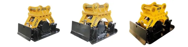 Excavator  plate compactor with push blade Fits Cat 312, 311D, 313, 314, 315F