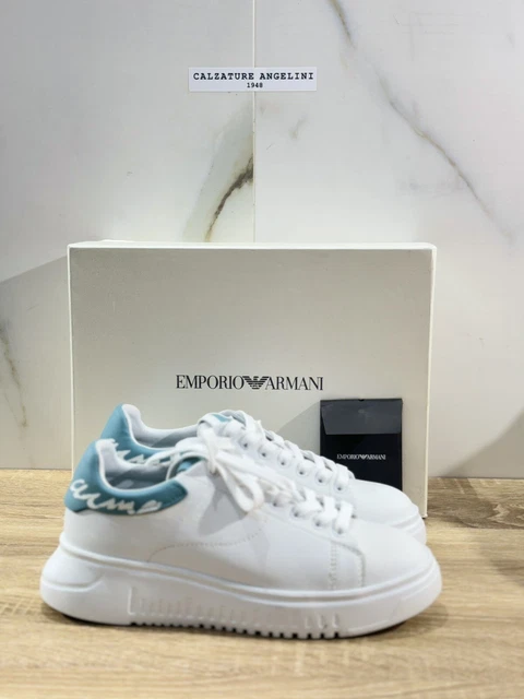 EMPORIO ARMANI SNEAKER Donna White Pelle Casual Extra Light