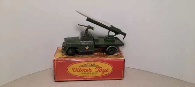 VILMER TEKNO DENMARK MILITARY CHEVROLET TRUCK MISSLE Launcher & gun vintage 1/43