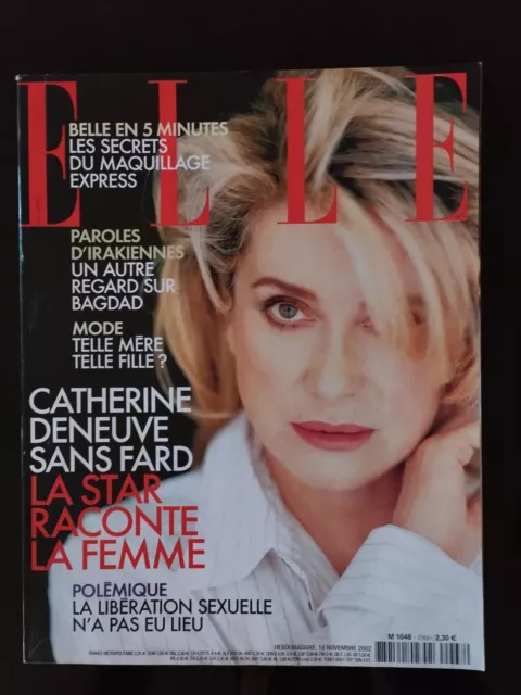 ELLE Magazine n°2968 du 18/11/2002; Deneuve sans fard/ Jean-Marie Périer/ Olsen