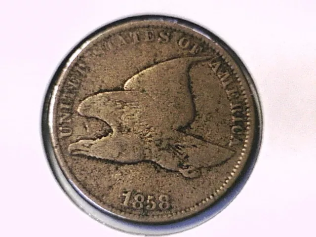 1858 Flying Eagle Cent Genuine Raw Ungraded 01020