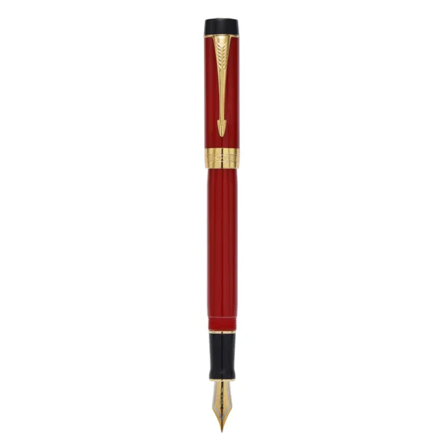 Pluma estilográfica de resina roja oscura Jinhao 100 EF/F/M/pluma doblada pluma regalo oficina regalo bolígrafo de tinta 2