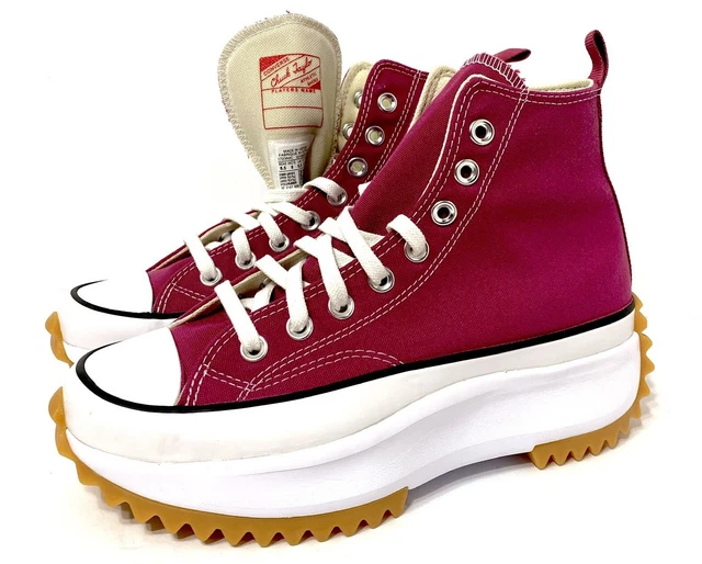 Converse Run Star Hike High Top Hibiscus Red Sneakers Men's 6.5 Women’s Size 8 Converse Run Star Hike High Top Hibiscus Red Sneakers Men's 6.5 Women’s Size 8
