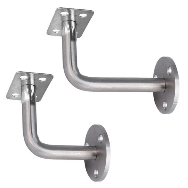 Support main courante mural en acier inoxydable 304 avec film plat fixe