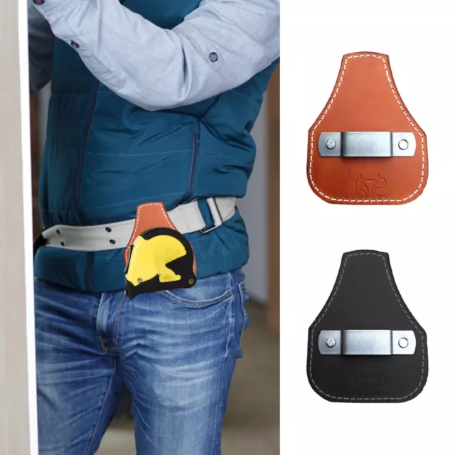 Leather Tape Measure Holder Pouch Belt Loop Tape Measure Holster