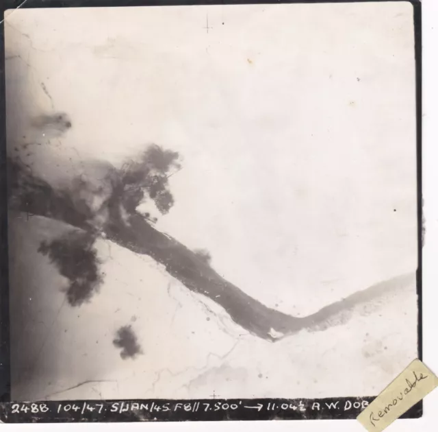 Old Photo Ww2 Raf Aviation Aerial View Bomb Raid 104 Squadron Italy 1940S Bx 1