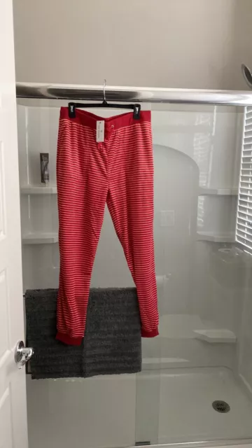 Vera Bradley Women Fleece Pajama Lounge Pants red and white Size xlarge
