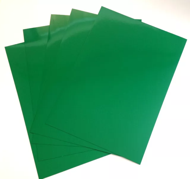 10 x A4 Sheets Green Chromolux Card 250gsm NEW