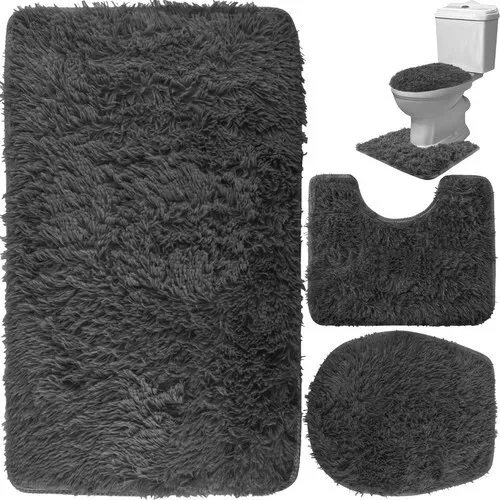 Tapis de salle de bain - set - gris