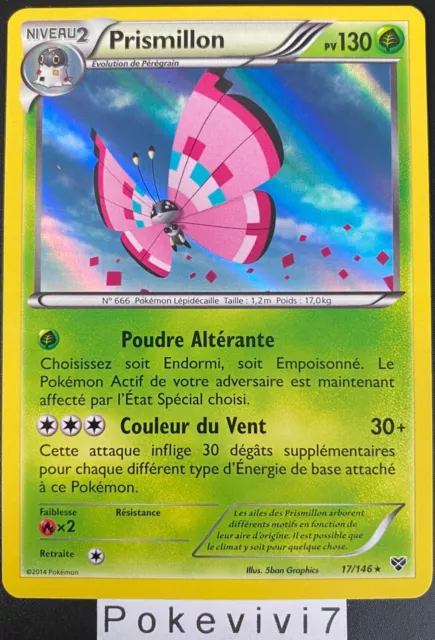 Carte Pokemon PRISMILLON 17/146 Holo XY de Base FR OCCASION