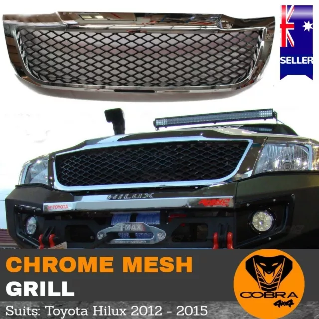 CHROME GRILL suitable for TOYOTA HILUX 2012 2013 2014 2015 SR5 SR SPORTS GRILLE