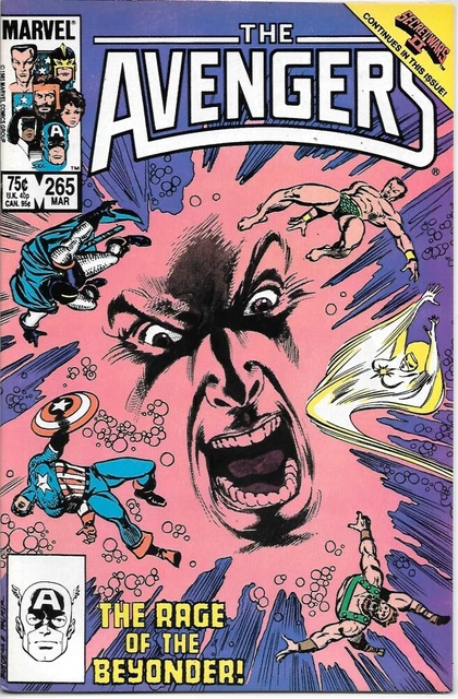 The Avengers Comic Book #265 Marvel Comics 1986 VERY FINE/NEAR MINT NEW UNREAD
