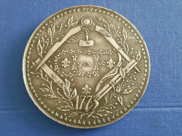 MÉDAILLE GRAND ORIENT de France Franc Maçonnerie Jacques Zamponi Soleil