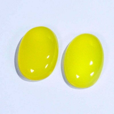 CIRCA 100% Naturale Giallo Onice Gemma Circa Ovale Cabochon Sfuso Gemma 10 X 14 MM 