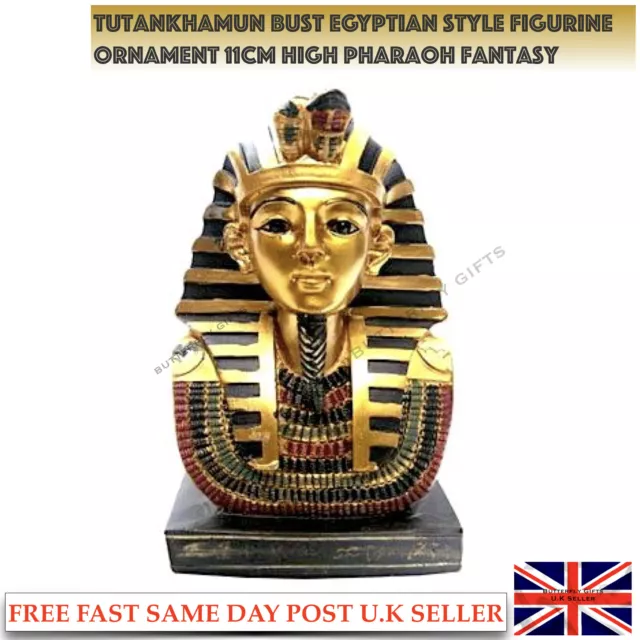 Tutankhamun Bust Egyptian Style Figurine Ornament Pharaoh Fantasy Decoration New