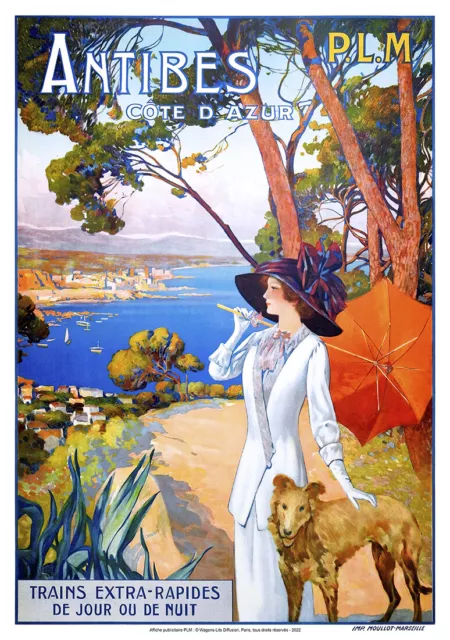 Affiche chemins de fer PLM - Antibes