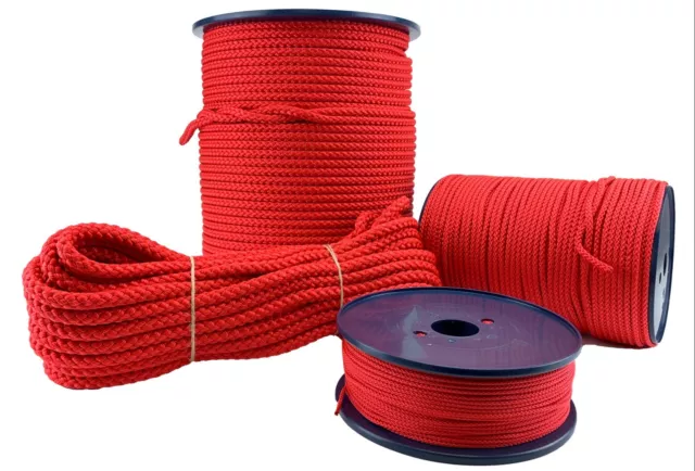 Corda in polipropilene intrecciata rossa Colourline Paracord Multicord Campeggio Forte 3