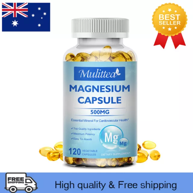 MAGNESIUM CAPSULES COMPLEX Glycinate Citrate Malate Oxide Supplement