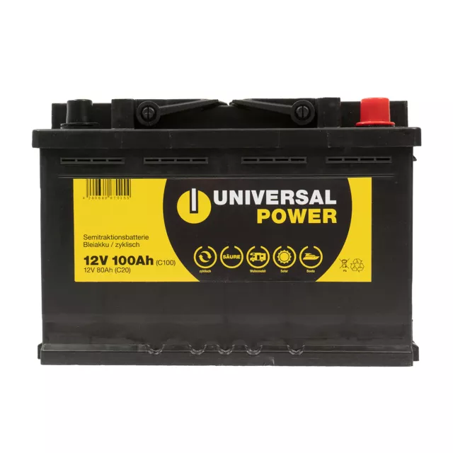 Universal Power Semitraktion UPA12-100 12V 100Ah (C100) Solar Batterie Wohnmobil