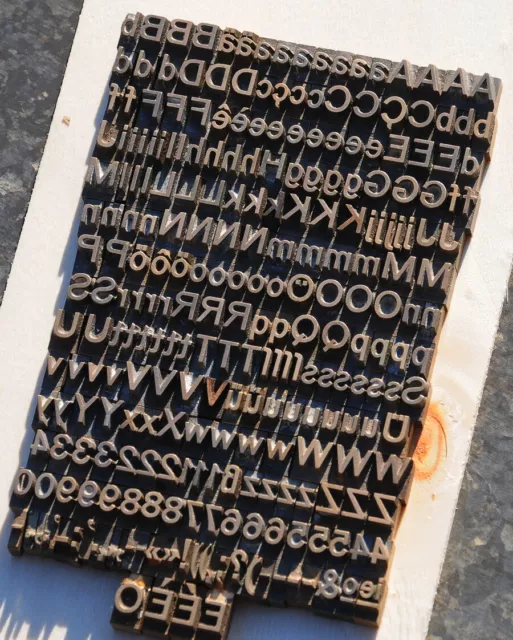 Prägeschrift 6 mm Messingschrift Buchbinder Buchbinden Messing Vergoldepresse ~.