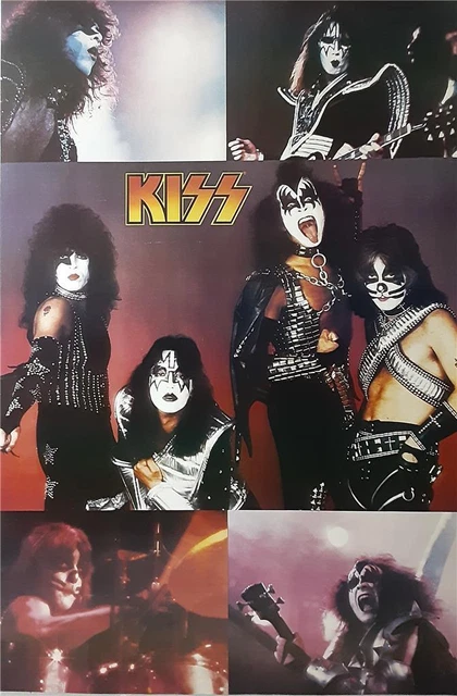 Kiss : Live Collage : Late 1990's American commcerial poster