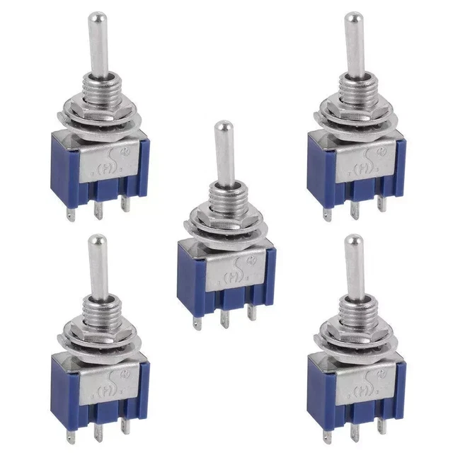 On/off Micro Rocker Switch MICRO MINI TOGGLE Switch with 3-Position SPDT ON/OFF/ON, 6Amp 125V AC 5 ...