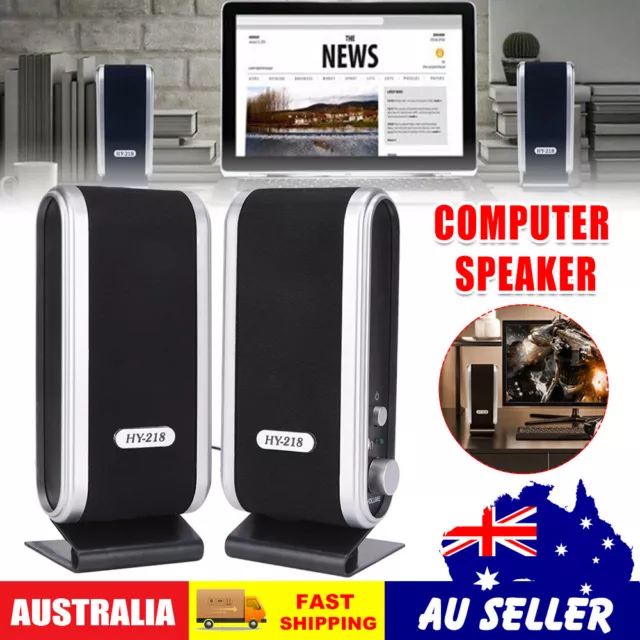 Pair USB Speakers Computer Speaker Sound Stereo For PC Notebook Desktop Laptop