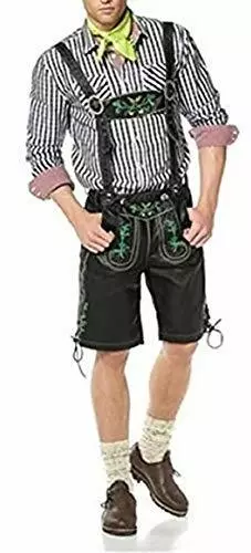 Trachtenlederhose Herren von John Devin - Schwarz  NEU