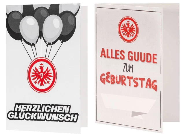 EINTRACHT FRANKFURT GEBURTSTAGSKARTE Herzlichen Glückwunsch Geburtstag