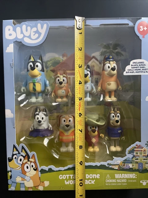 BLUEY GOTTA BE Done Work Pack Alfie Rusty Muffin Bingo Peperoncino 8 Figure Nuovo EUR 40,48