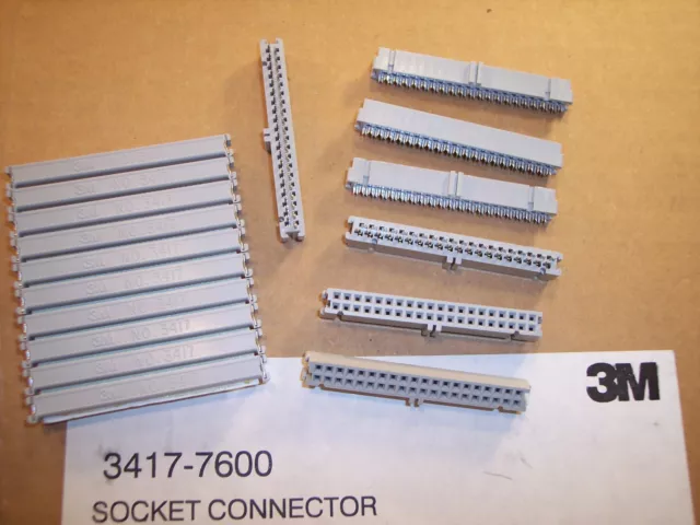 QTY (40) 40 POSITIONS IDC CÂBLE RÉCEPTACLES EXTRÉMITÉ FERMÉE 2,54 mm 3417-7600 3M