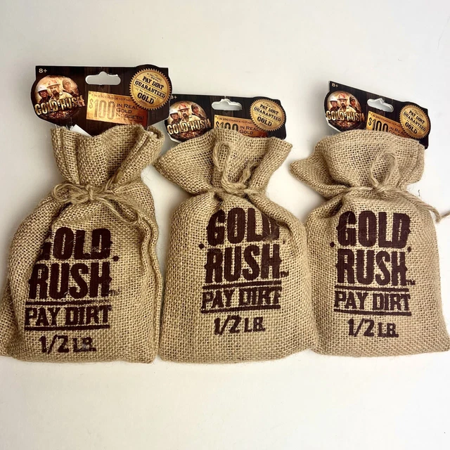 NEW Pay Dirt Gold Company 1/2 lb Bags of Pay Dirt Set Of 3 Bags