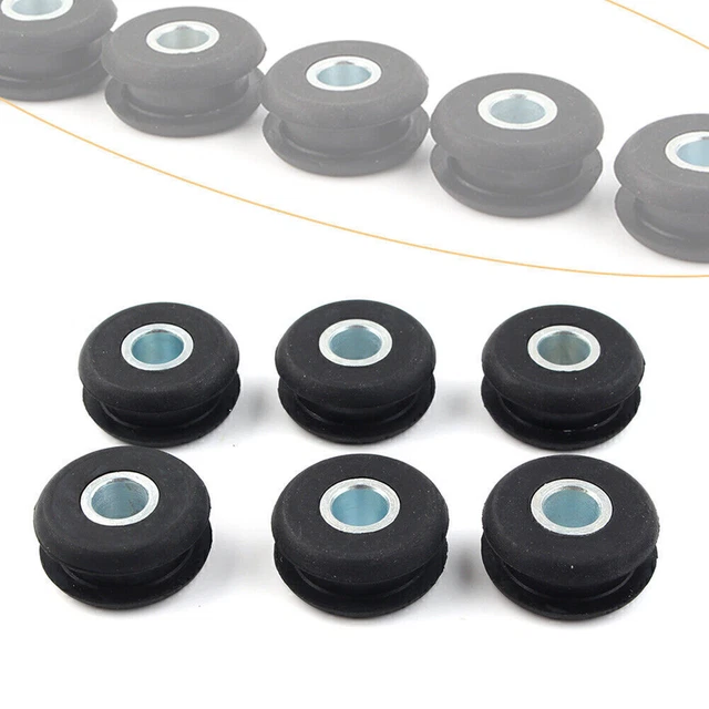6× Black Gas Tank Mounts fits for Harley Softail  Mounts Rubber Grommets