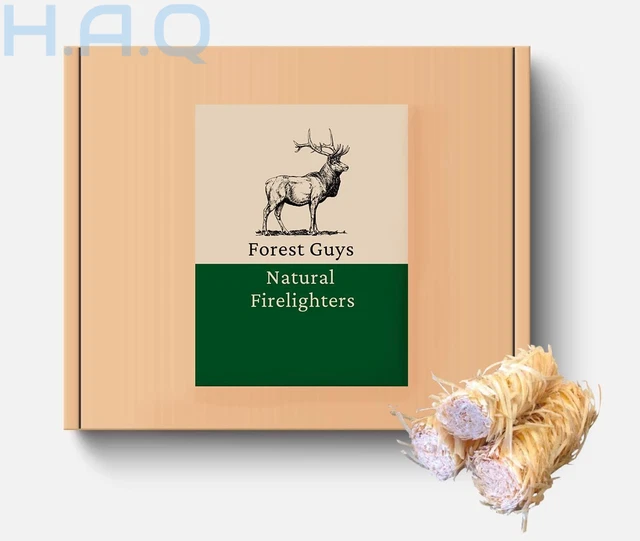 The Forest Guys - Encendedores de madera ecológica XL - Encendedores de lana para...