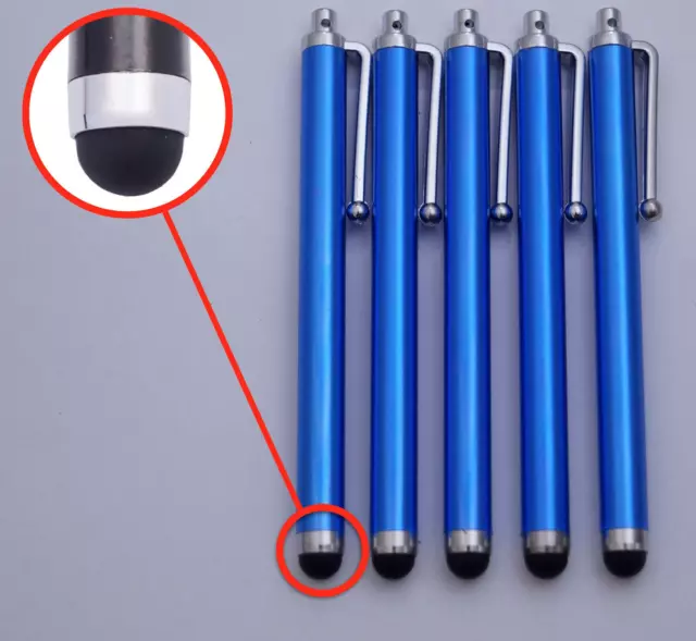 5 x Stylus Touchpen blau Eingabestift Smartphone Tablet iPhone Samsung iPad