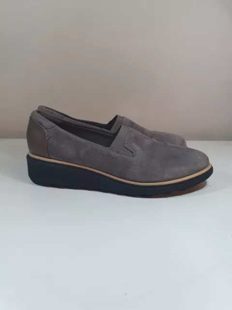 Clarks sharon dolly suede wedge loafer deals