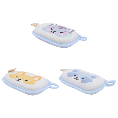 Adora 3pcs Creative Infant Frotter Serviette Adorable Boule De Bain Éponge De Bain 