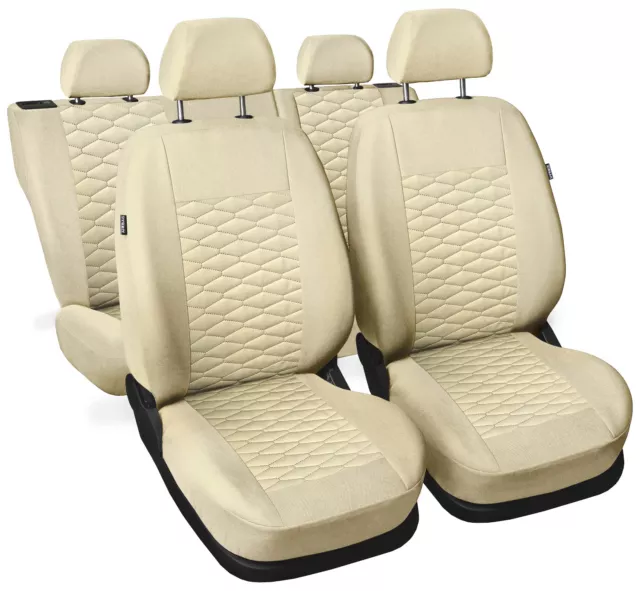 CAR SEAT COVERS  fit Volvo XC90 - beige leatherette Eco leather