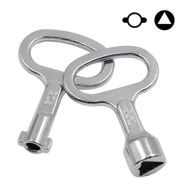 Key Unlocking tool Elevator Door Lock wrench Valve key Plumber Triangle Key