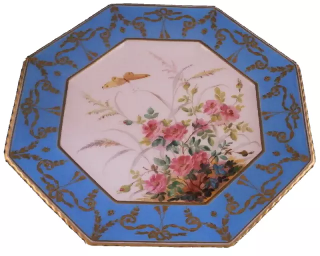 Antico 19thC Copeland Spode Porcellana Piatto Circa F Hurten Porzellan Teller