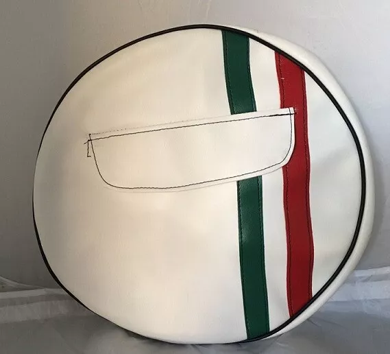 Copriruota Per Ruota Di Scorta Vespa Per Cerchio 275/9 Colore Bianco Fascia Ital