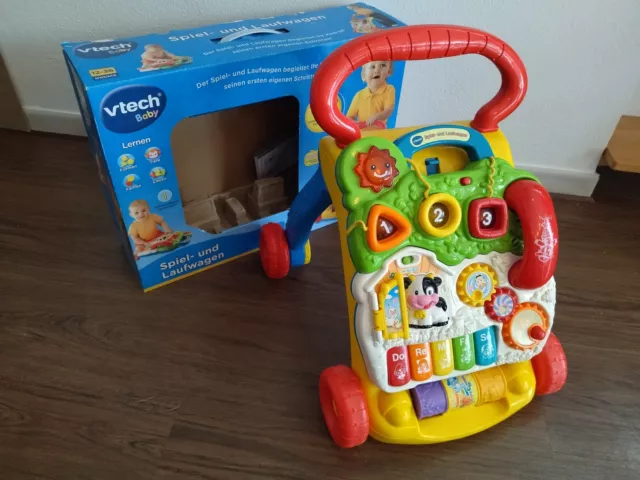 VTech Baby Spiel- und Laufwagen Lauflernwagen mit regulierbarer Geschwindigkeit