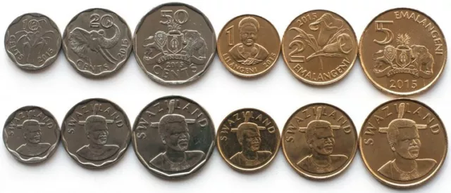Swaziland 6 coins set 2015 (#4542) Swaziland 6 coins set 2015 (#4542)
