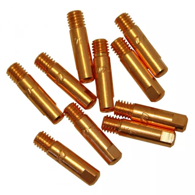 M6 MB15 MIG Welding Contact Tips 1.0mm (Packs 10)