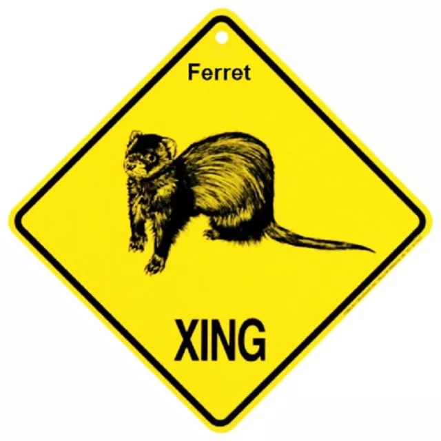Ferret Crossing Xing Sign New  14 3/8 x 14 3/8