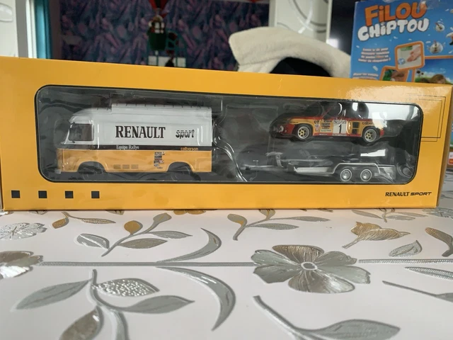 Coffret Rallye Renault 1/43 – Estafette + 5 Turbo + Remorque – Fait Main